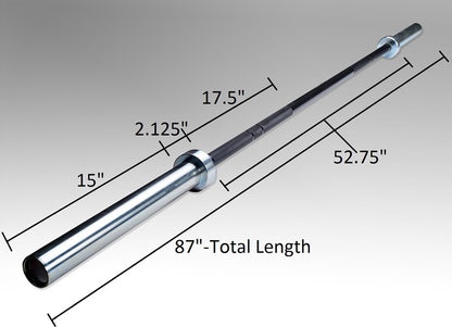 BLACK 1500LB POWER BAR W/ZINC SLEEVE,