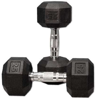 Ader Rubber Dumbbell Set 2-100lb (25 Pairs)