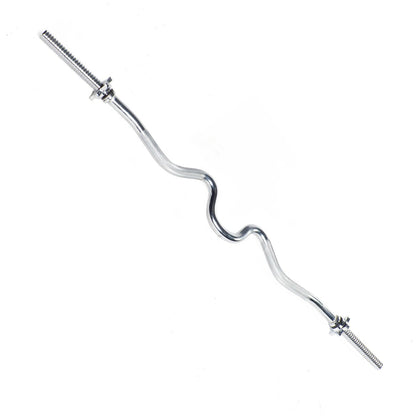 47" Regular Threaded Super Curl Bar w/ Star Collars
