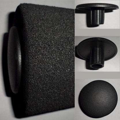 2.5" Diameter T-Cap - Foam Roller Retainer Cap Plug - TEXTURED Matte Black Surface