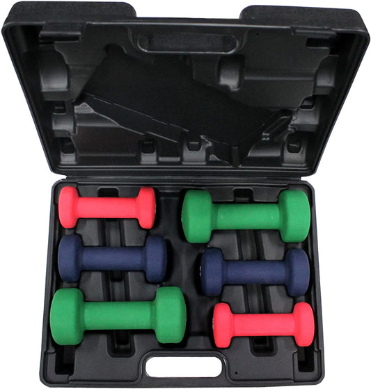 Neoprene Gift set with Case in pair of 2, 3, and 5Lbs